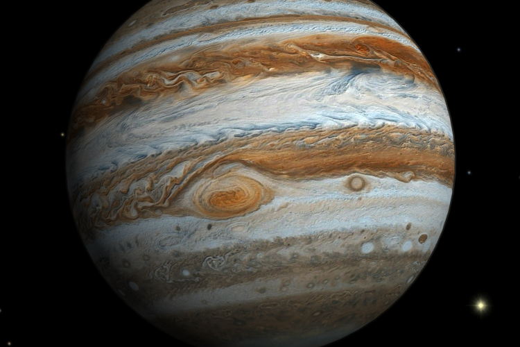 Különleges felvételt küldött a Jupiter Nagy Vörös Foltjáról a Hubble
